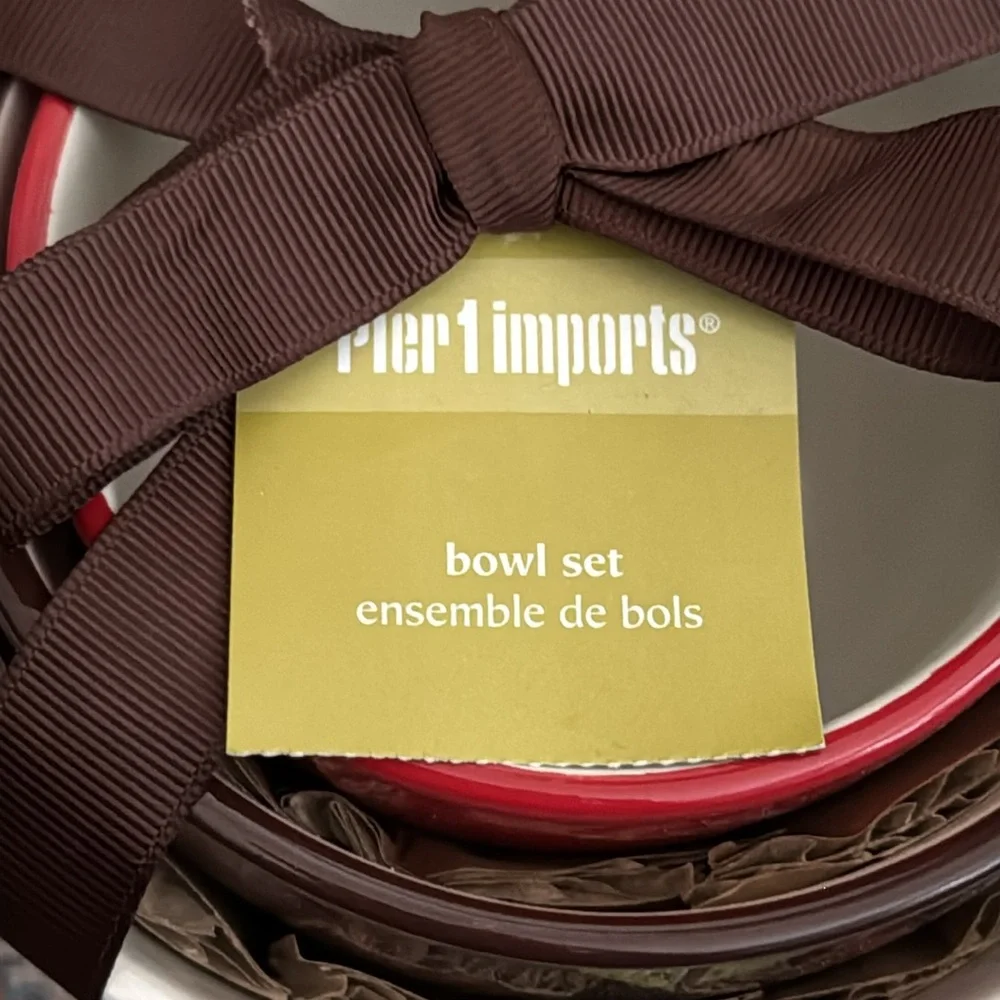 Pier 1 imports ceramic 3 piece bowl set new with tag dishwasher safe
